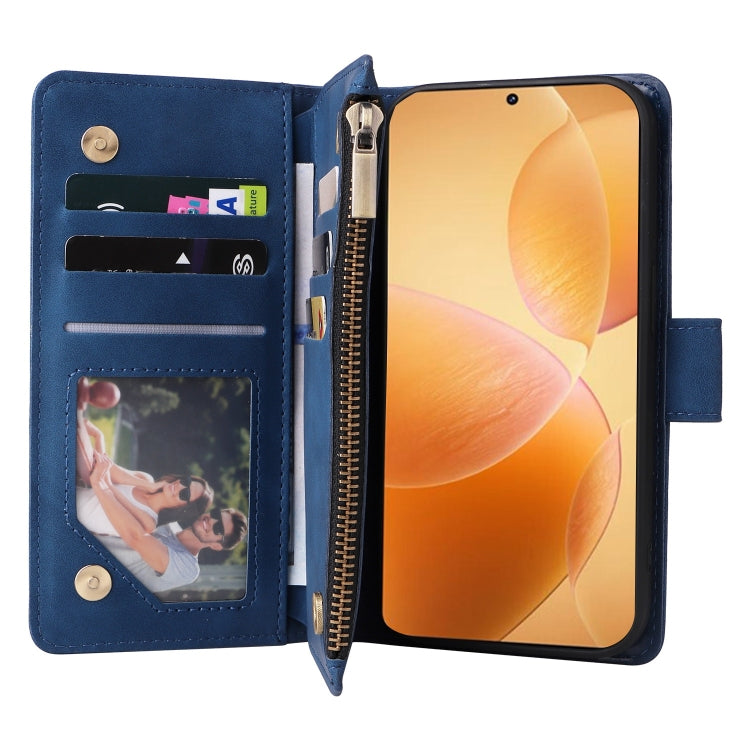 For Xiaomi 14T Pro Multifunctional Frosted Zipper Wallet Leather Phone Case