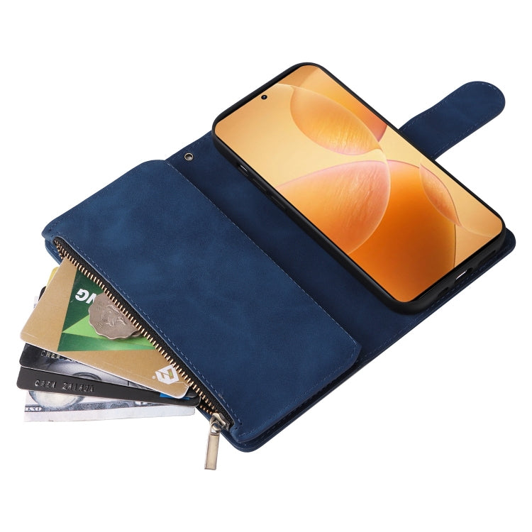 For Xiaomi 14T Pro Multifunctional Frosted Zipper Wallet Leather Phone Case