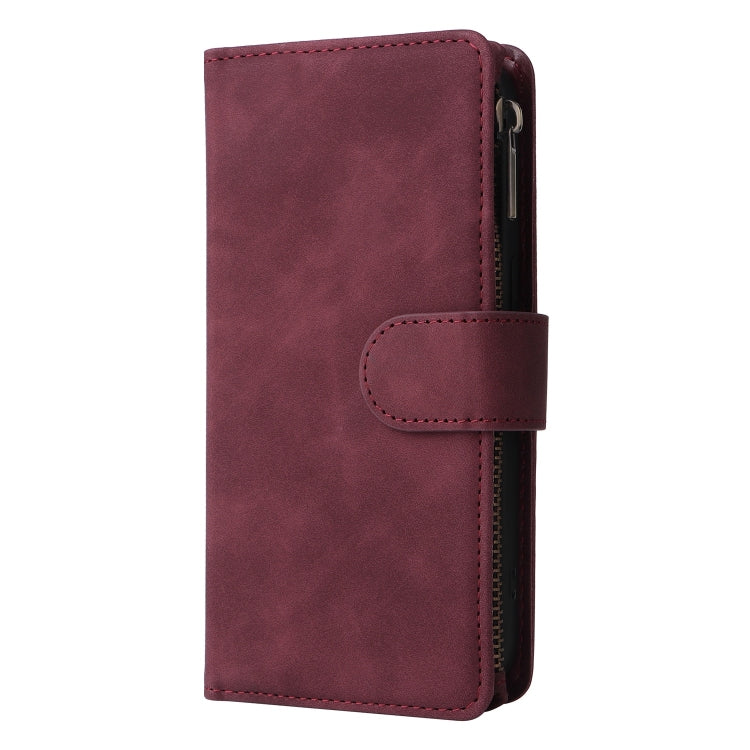 For Xiaomi 14T Pro Multifunctional Frosted Zipper Wallet Leather Phone Case