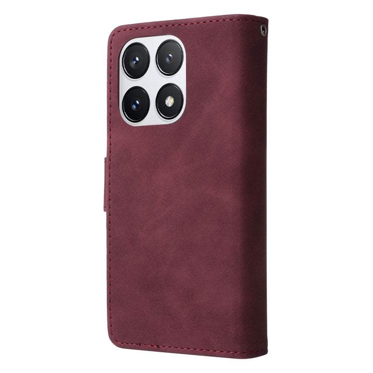 For Xiaomi 14T Pro Multifunctional Frosted Zipper Wallet Leather Phone Case