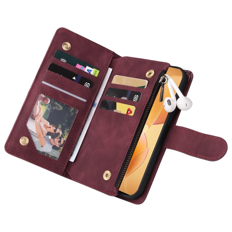 For Xiaomi 14T Pro Multifunctional Frosted Zipper Wallet Leather Phone Case