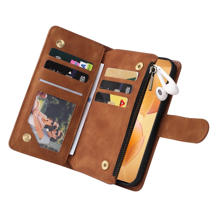 For Xiaomi 14T Pro Multifunctional Frosted Zipper Wallet Leather Phone Case