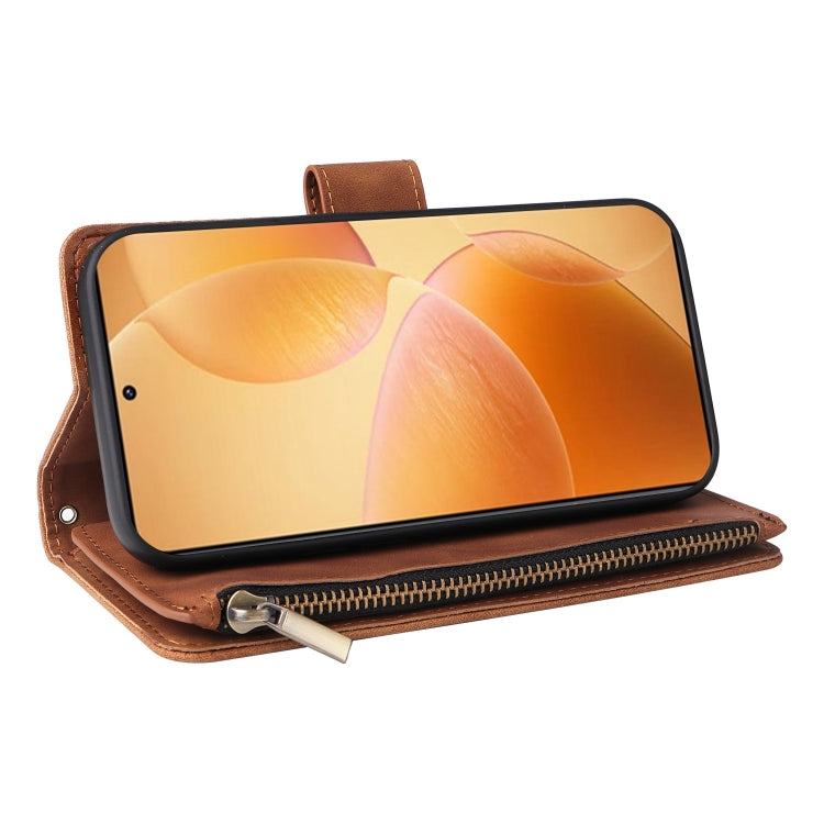 For Xiaomi 14T Pro Multifunctional Frosted Zipper Wallet Leather Phone Case