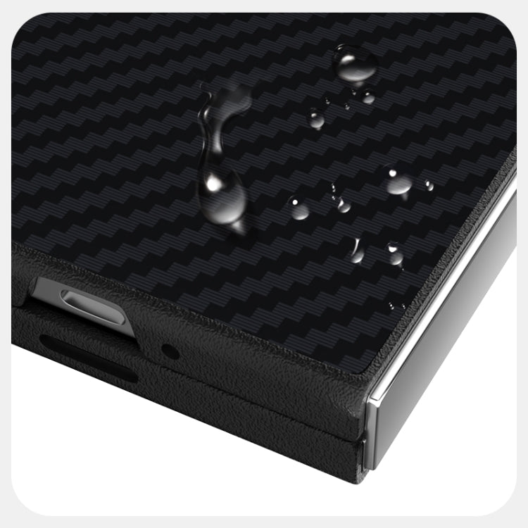 For Samsung Galaxy Z Fold5 5G ABEEL C Carbon Fiber Series 6D Micro Relief MagSafe Phone Case