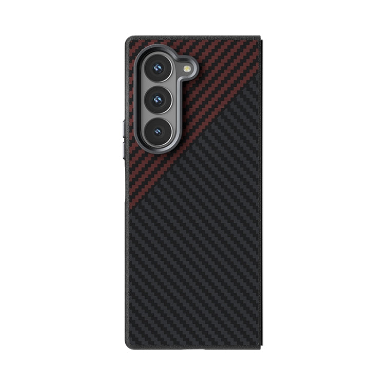 For Samsung Galaxy Z Fold5 5G ABEEL C Carbon Fiber Series 6D Micro Relief MagSafe Phone Case