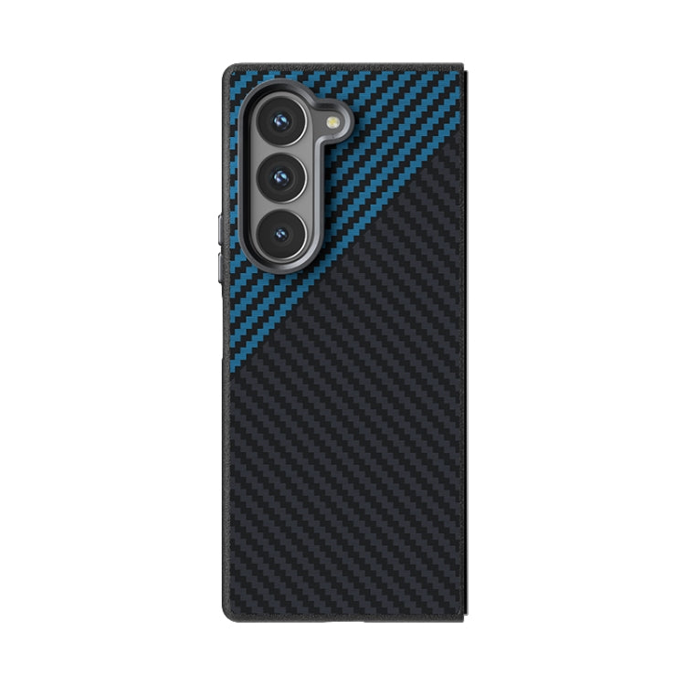 For Samsung Galaxy Z Fold5 5G ABEEL C Carbon Fiber Series 6D Micro Relief MagSafe Phone Case