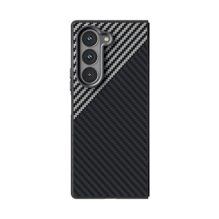 For Samsung Galaxy Z Fold5 5G ABEEL C Carbon Fiber Series 6D Micro Relief MagSafe Phone Case