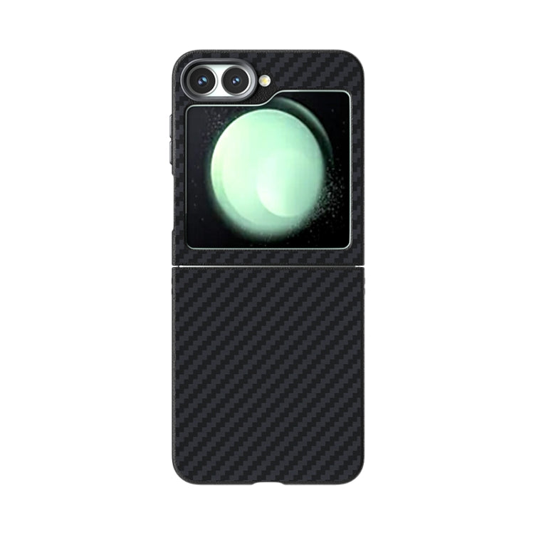For Samsung Galaxy Z Flip5 5G ABEEL C Carbon Fiber Series 6D Micro Relief MagSafe Phone Case