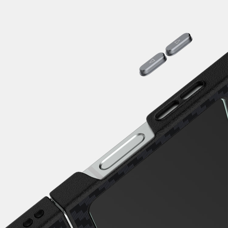 For Samsung Galaxy Z Flip5 5G ABEEL C Carbon Fiber Series 6D Micro Relief MagSafe Phone Case