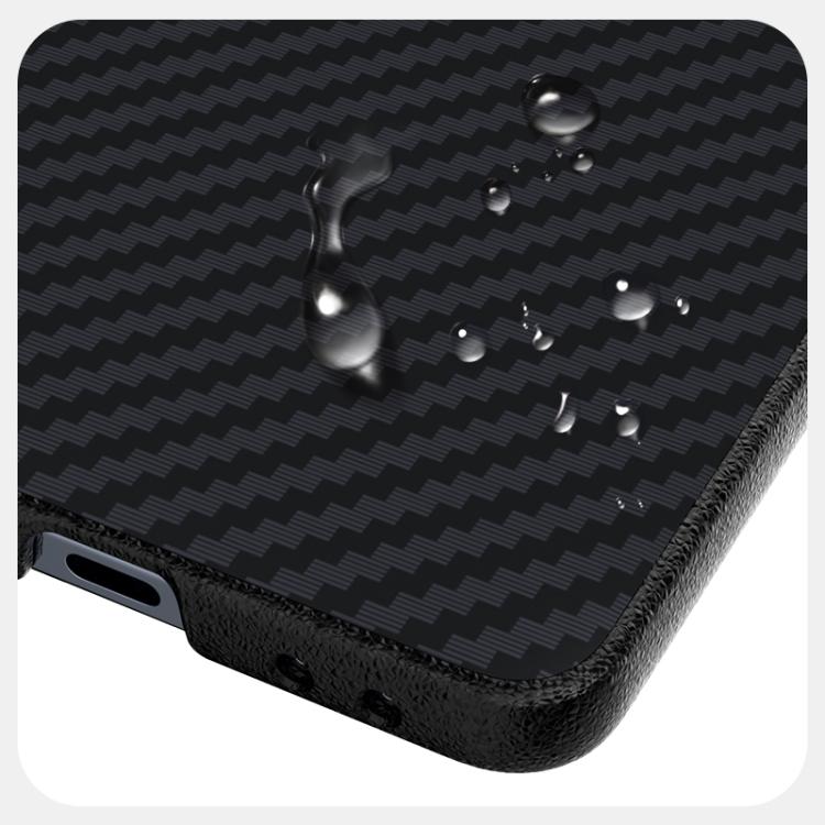 For Samsung Galaxy Z Flip7 5G ABEEL C Carbon Fiber Series 6D Micro Relief MagSafe Phone Case