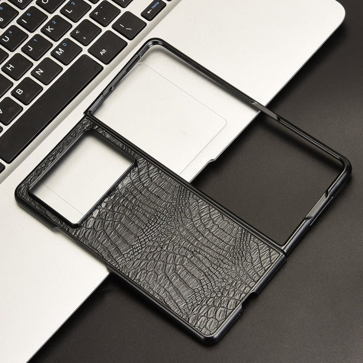 For Tecno Phantom V Fold2 Crocodile Texture Back Cover Phone Case