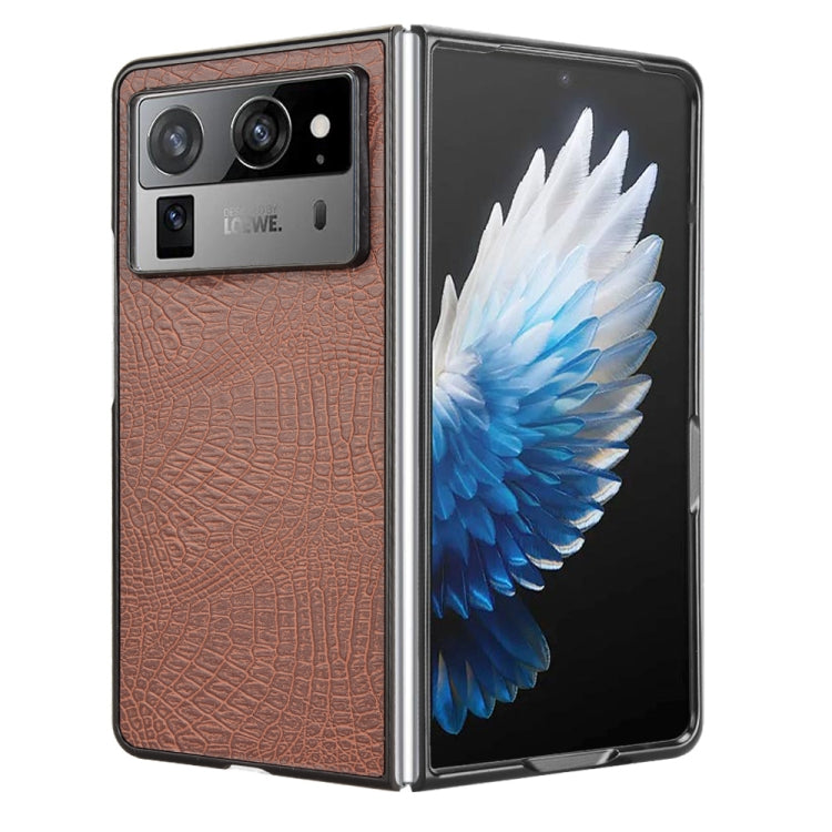 For Tecno Phantom V Fold2 Crocodile Texture Back Cover Phone Case