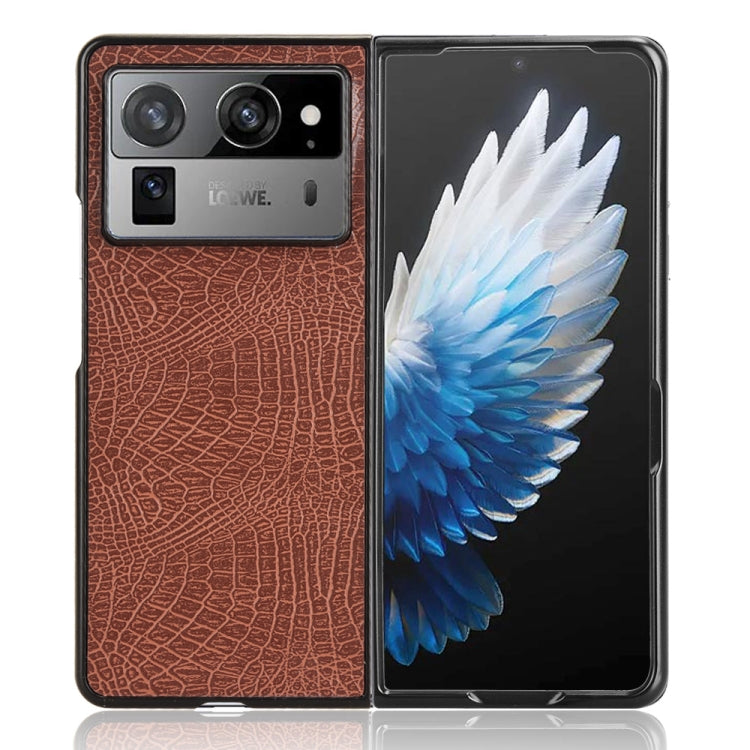 For Tecno Phantom V Fold2 Crocodile Texture Back Cover Phone Case