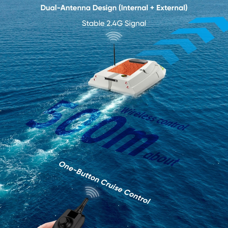 D50 High Speed Smart Remote Control Fishing Bait Boat Support Dragging Net, Plug:US Plug