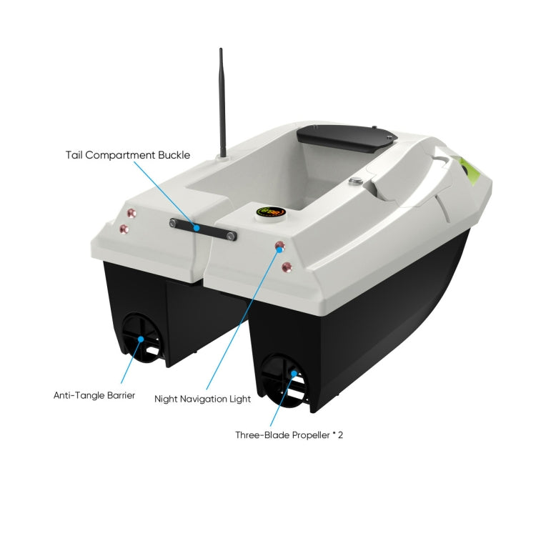 D50 High Speed Smart Remote Control Fishing Bait Boat Support Dragging Net, Plug:UK Plug