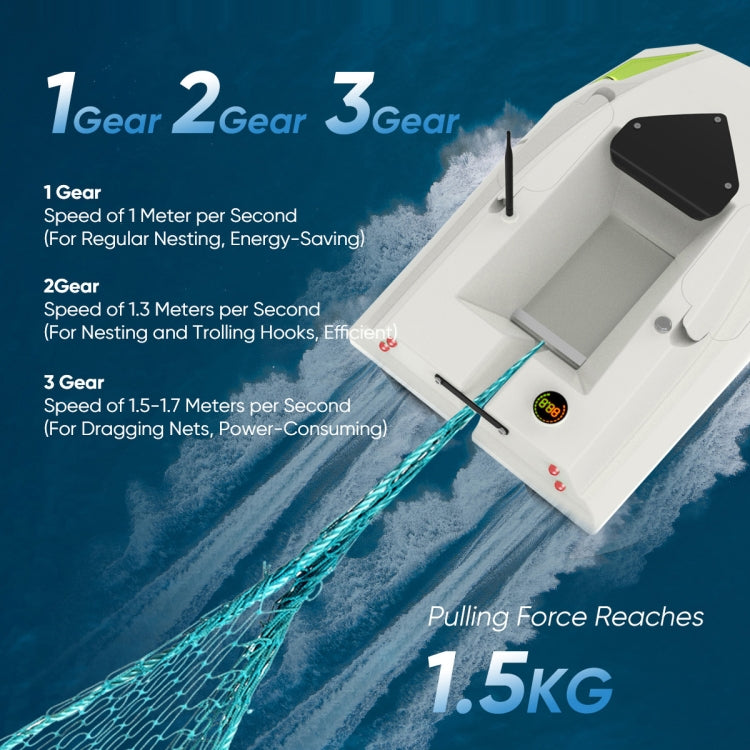D50 High Speed Smart Remote Control Fishing Bait Boat Support Dragging Net, Plug:UK Plug