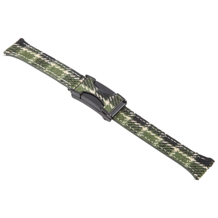 18mm Universal Slim Magnetic Buckle Napped Fabric Leather Watch Band