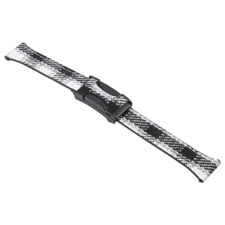 18mm Universal Slim Magnetic Buckle Napped Fabric Leather Watch Band