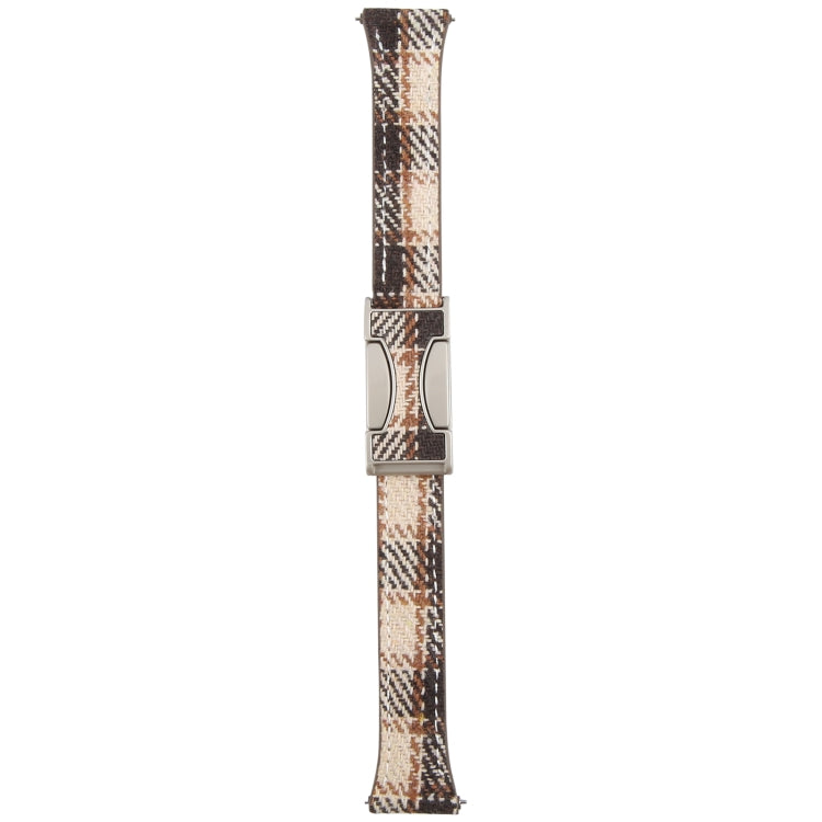 18mm Universal Slim Magnetic Buckle Napped Fabric Leather Watch Band