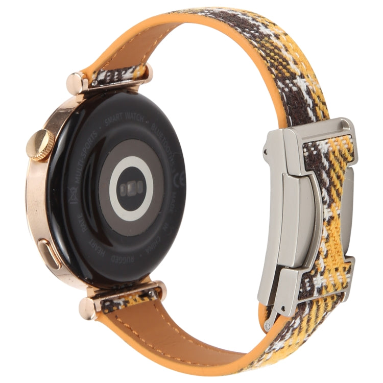 20mm Universal Slim Magnetic Buckle Napped Fabric Leather Watch Band