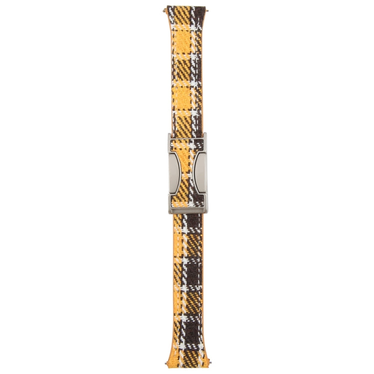 20mm Universal Slim Magnetic Buckle Napped Fabric Leather Watch Band