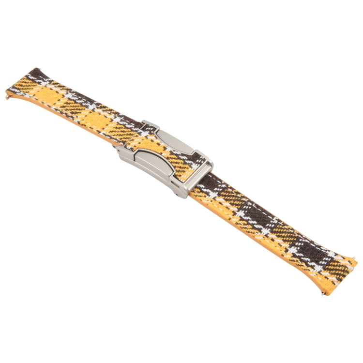 20mm Universal Slim Magnetic Buckle Napped Fabric Leather Watch Band