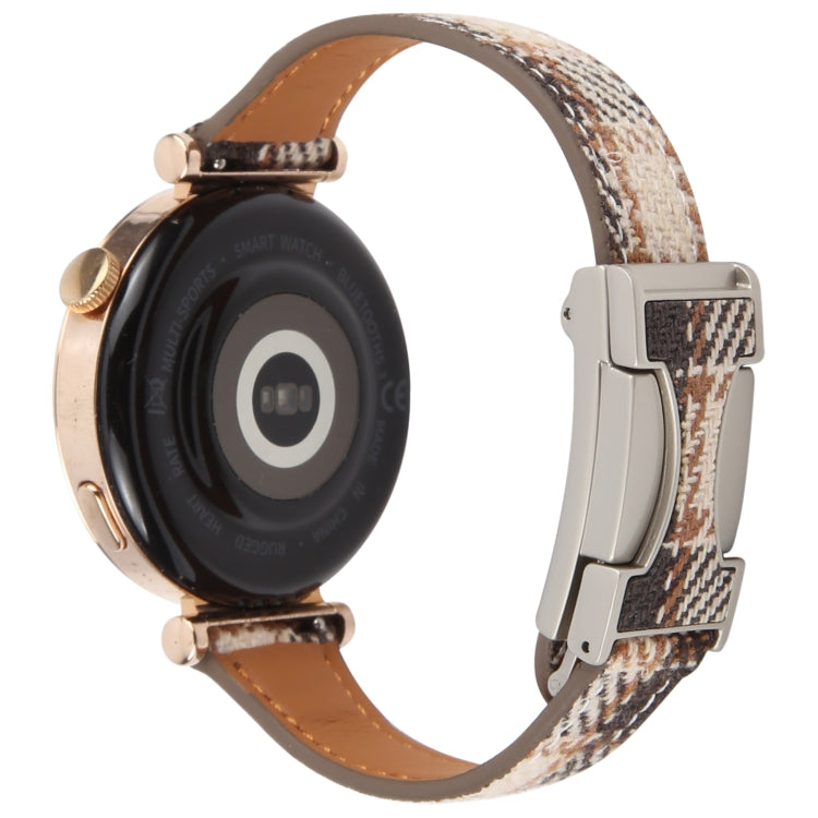 20mm Universal Slim Magnetic Buckle Napped Fabric Leather Watch Band