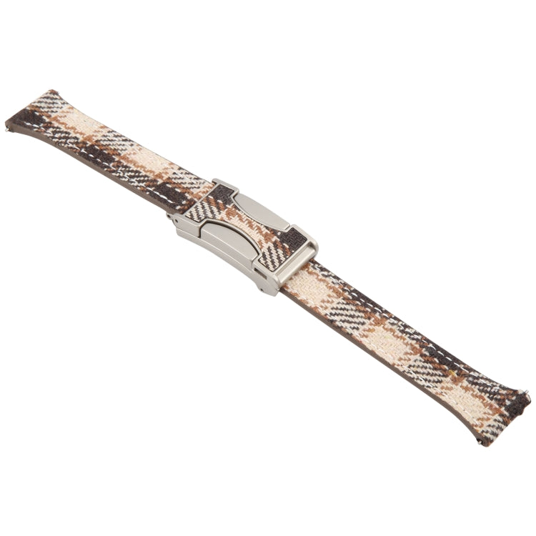 22mm Universal Slim Magnetic Buckle Napped Fabric Leather Watch Band