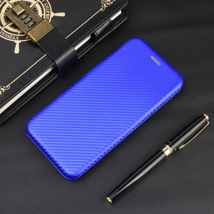 For iPhone 6 / 6s Carbon Fiber Texture Horizontal Flip TPU + PC + PU Leather Case with Card Slot