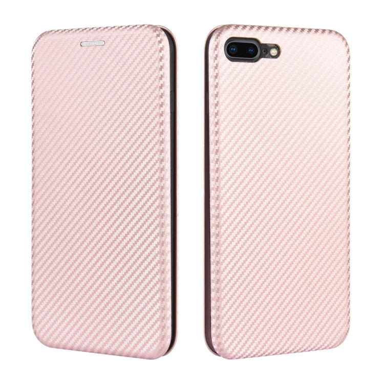 For iPhone 7 / 8 / SE 2020 / SE 2022 Carbon Fiber Texture Horizontal Flip TPU + PC + PU Leather Case with Card Slot