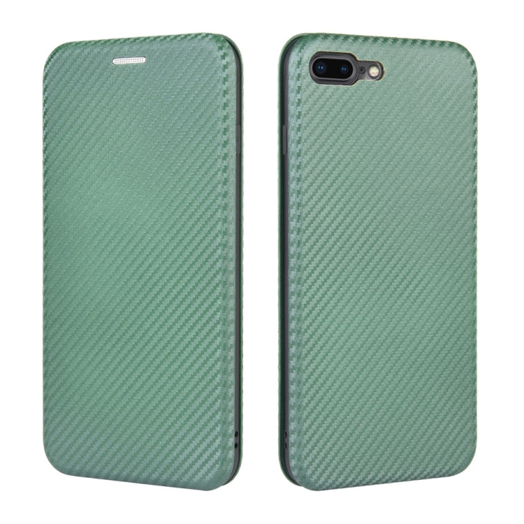 For iPhone 7 / 8 / SE 2020 / SE 2022 Carbon Fiber Texture Horizontal Flip TPU + PC + PU Leather Case with Card Slot