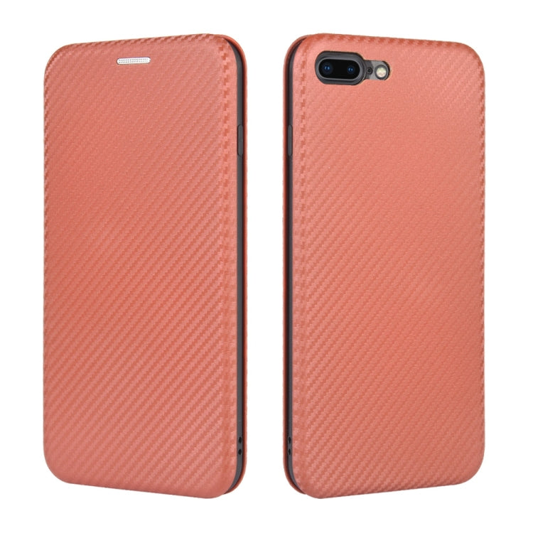 For iPhone 7 / 8 / SE 2020 / SE 2022 Carbon Fiber Texture Horizontal Flip TPU + PC + PU Leather Case with Card Slot