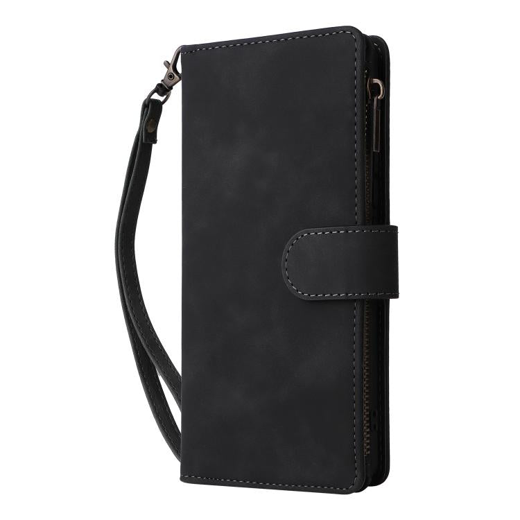 For Redmi Note 14 Pro 5G Multifunctional Frosted Zipper Wallet Leather Phone Case