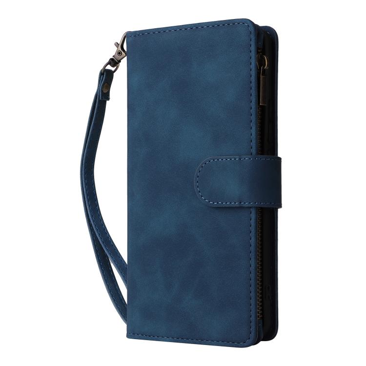 For Redmi Note 14 Pro 5G Multifunctional Frosted Zipper Wallet Leather Phone Case
