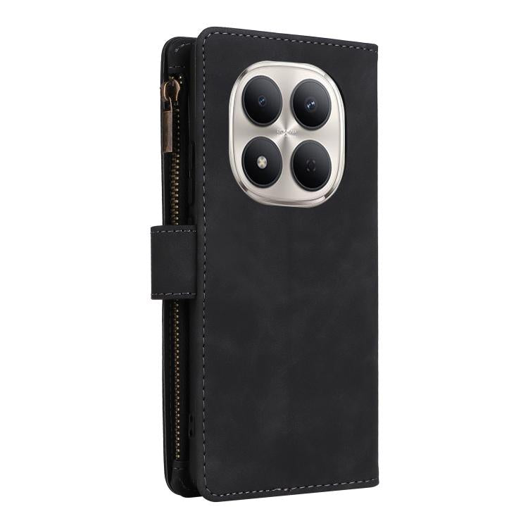 For Redmi Note 15 4G / 5G Global 164mm Multifunctional Frosted Zipper Wallet Leather Phone Case