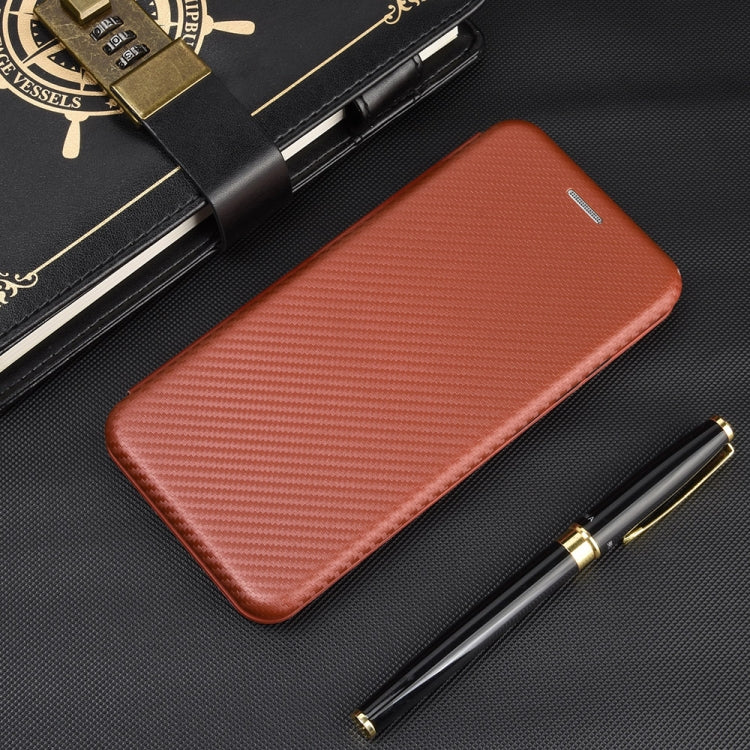 For iPhone X / XS Carbon Fiber Texture Horizontal Flip TPU + PC + PU Leather Case with Card Slot