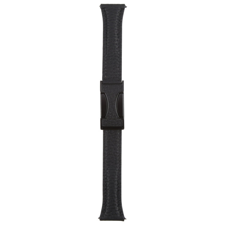 18mm Universal Slim Magnetic Buckle Genuine Leather Watch Band