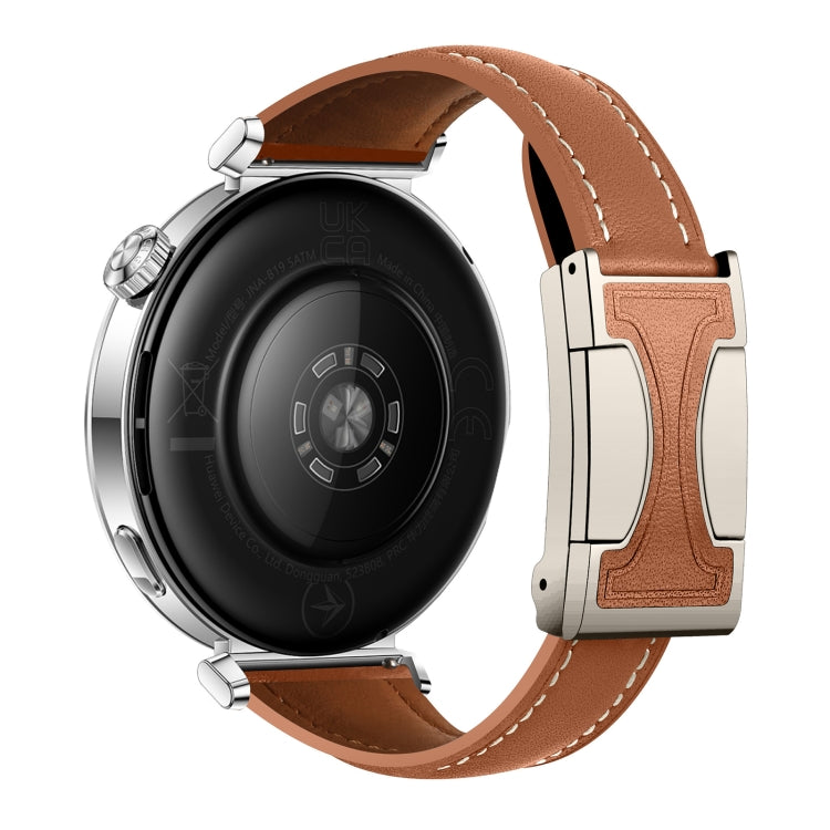 18mm Universal Slim Magnetic Buckle Genuine Leather Watch Band