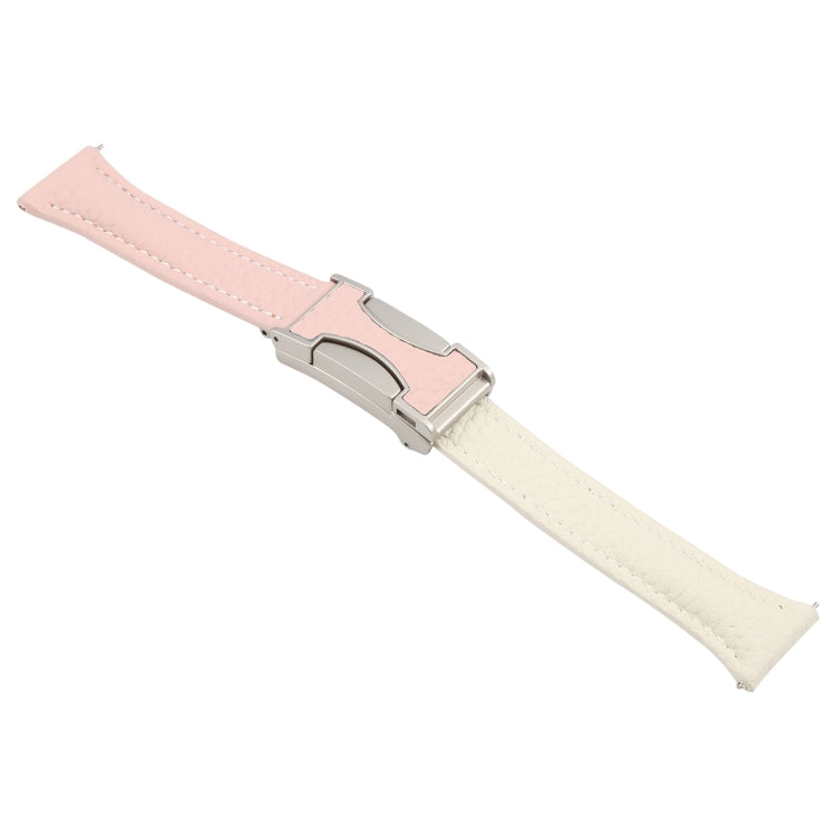 20mm Universal Slim Magnetic Buckle Genuine Leather Watch Band