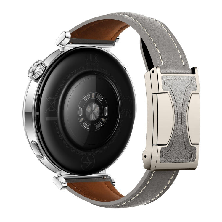 20mm Universal Slim Magnetic Buckle Genuine Leather Watch Band