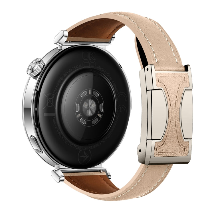 20mm Universal Slim Magnetic Buckle Genuine Leather Watch Band