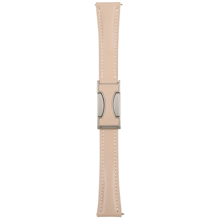 20mm Universal Slim Magnetic Buckle Genuine Leather Watch Band