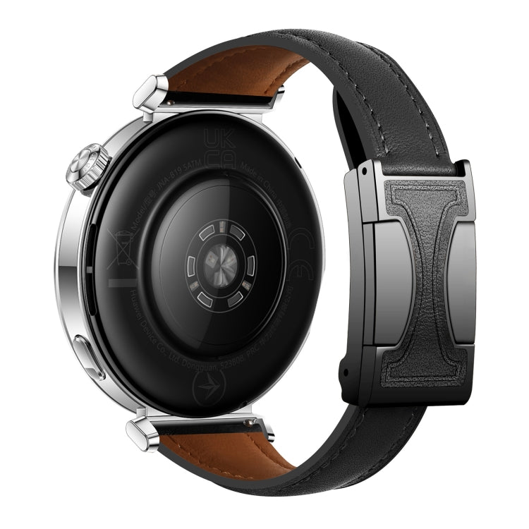 22mm Universal Slim Magnetic Buckle Genuine Leather Watch Band