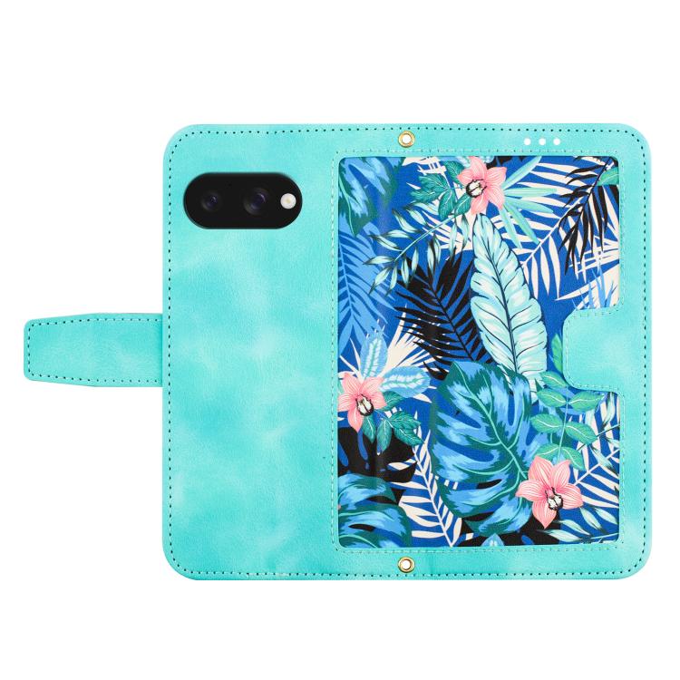 For Google Pixel 10a Floral Pattern Leather Phone Case with Lanyard