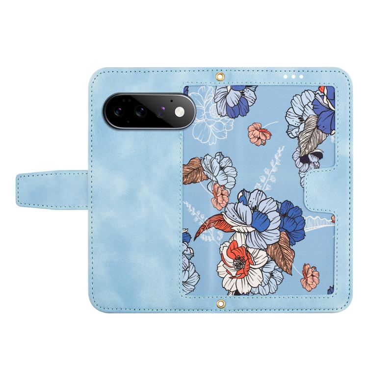 For Google Pixel 11 / 11 Pro Floral Pattern Leather Phone Case with Lanyard