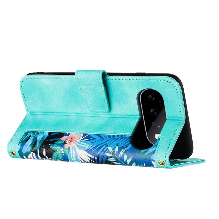 For Google Pixel 11 / 11 Pro Floral Pattern Leather Phone Case with Lanyard