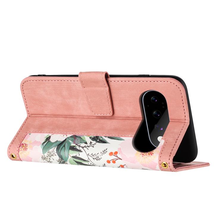 For Google Pixel 11 / 11 Pro Floral Pattern Leather Phone Case with Lanyard