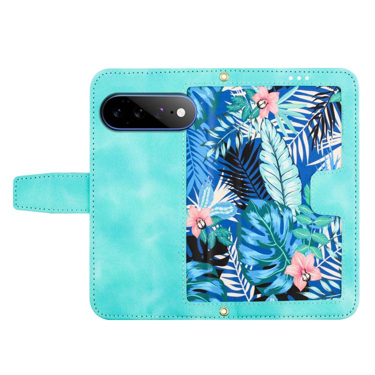 For Google Pixel 11 Pro XL Floral Pattern Leather Phone Case with Lanyard
