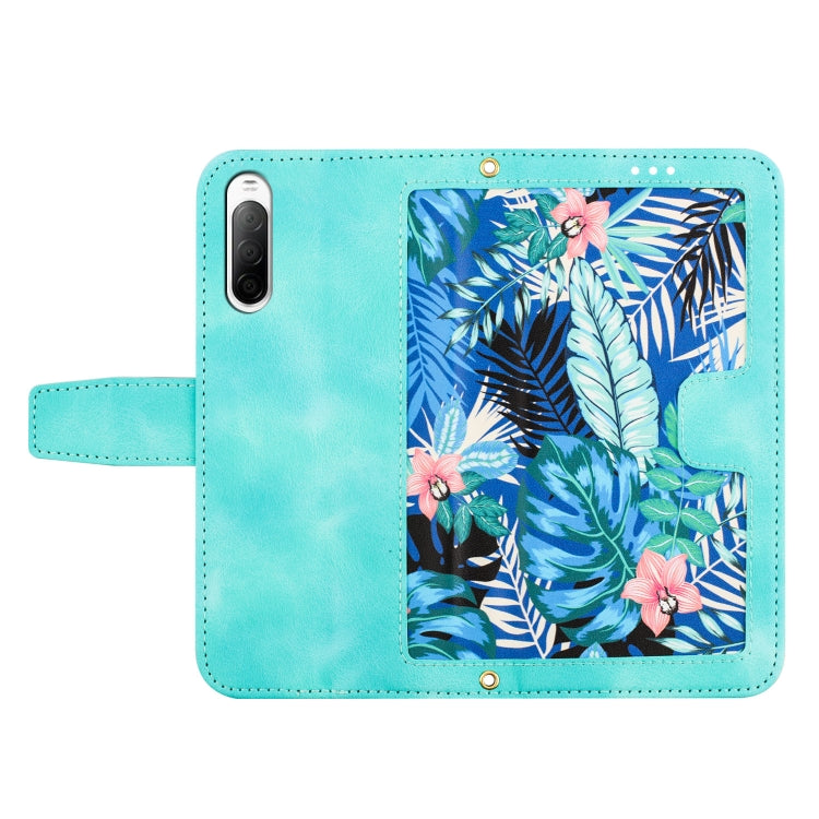 For Sony Xperia 10 V Floral Pattern Leather Phone Case with Lanyard