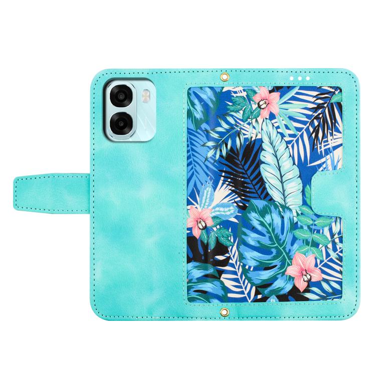 For OPPO A6 Pro 5G Floral Pattern Leather Phone Case with Lanyard